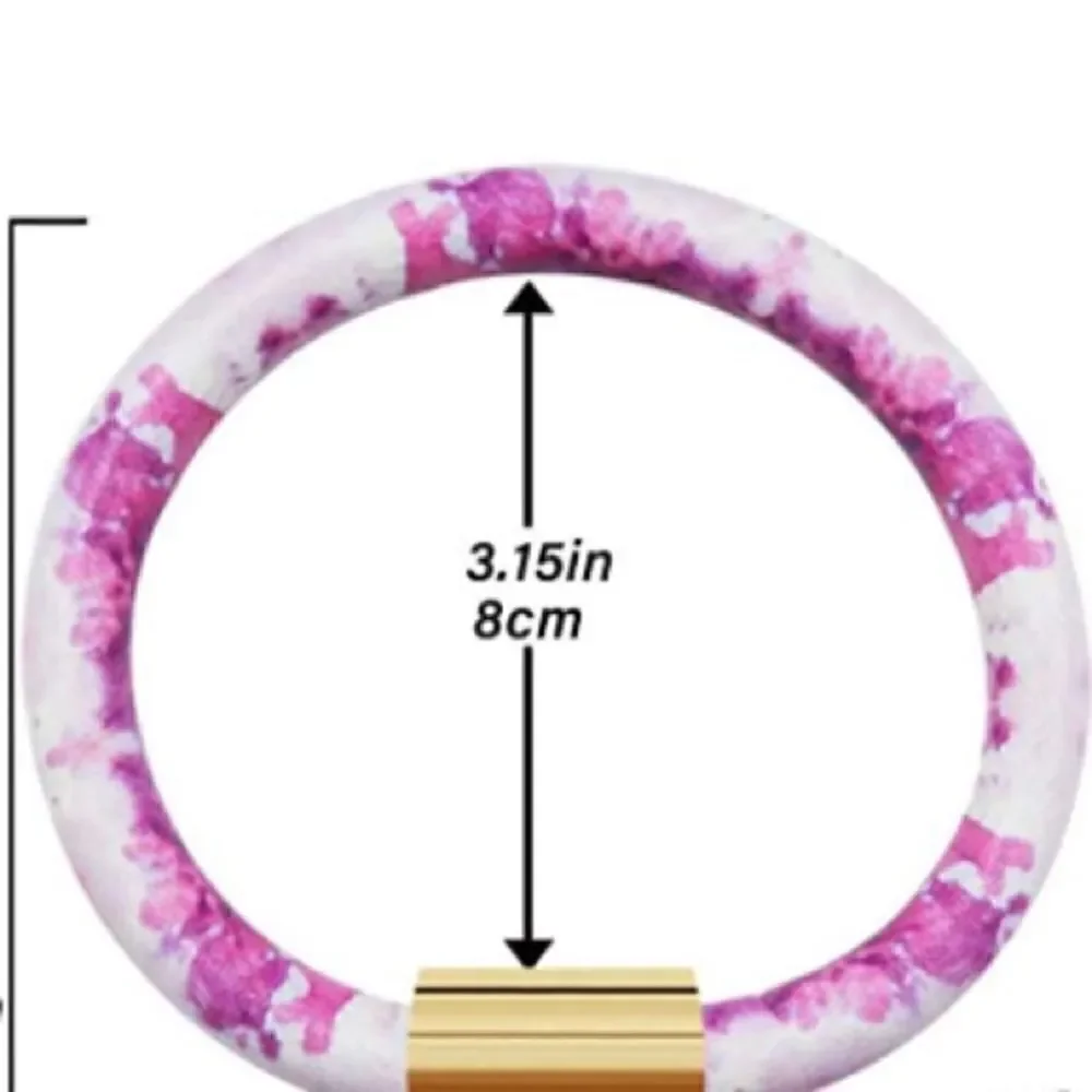 Pink tye dye key ring bracelet